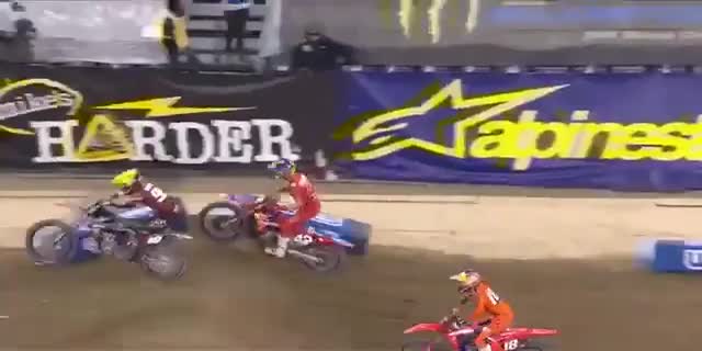 AMAスーパークロス2021第4戦インディアナポリス1 下田丈が3位で初表彰台。レース結果とAMAモトクロス決勝ハイライト動画